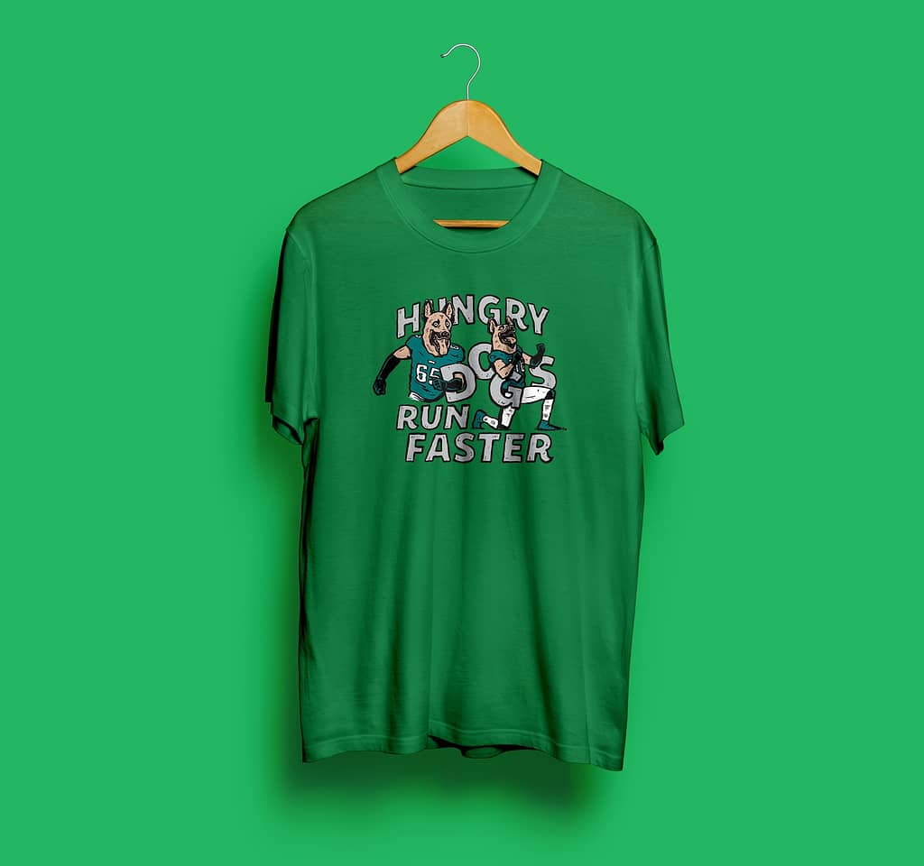 Hungry Dogs (Light Green Background)